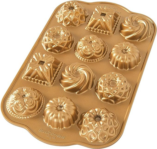 Nordic Ware Charms Cast Bundt Pan 2 Capacidad La Oro