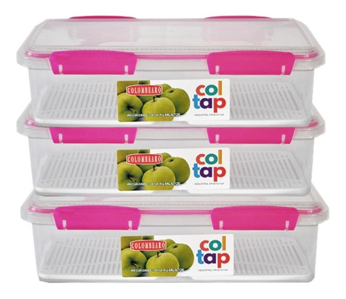 Contenedor Alimentos Hermetico Colombraro Taper Coltap N5 X3