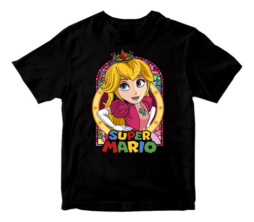 Playera Princesa Peach Mario Bros100% Algodón - Alta Calidad