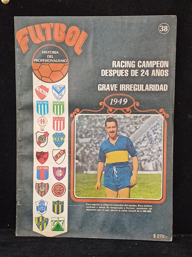 Futbol-historia Del Profesionalismo Fascículo 38 Año 1949