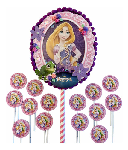 Adorno De Torta Princesa Rapunzel Disney Princesas