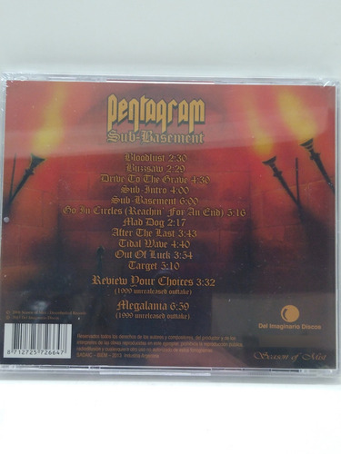 Pentagram Sub Basement Cd Nuevo