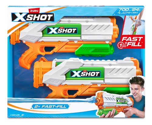 Zuru X-shot Pack Lanzadores De Agua Fast-fill Alcance 10m