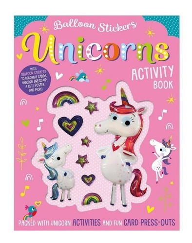 Libre De Actividades Con Stickers 3d Tema Unicornios