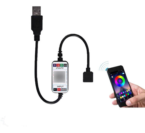 Controladora Usb 5v App Bluetooth Rgb Mini Para Tira De Led