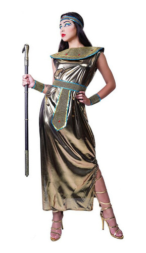 Disfraz Dorado Para Mujer, Disfraz De Cleopatra, Reina De