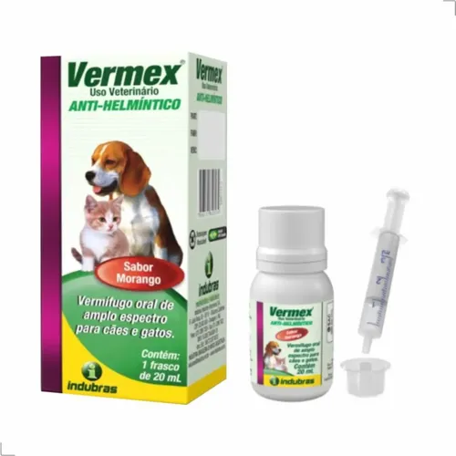 Remedio De Vermes Para Gato Liquido Vermex 20ml | MercadoLivre