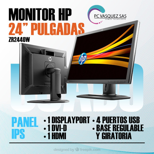 Monitor Hp Zr2440w Lcd Ips 24 