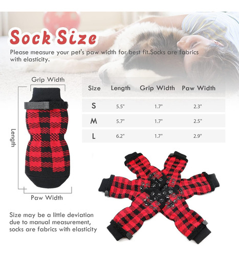 Hylyun Calcetines Antideslizantes Para Perros, 3 Pares, Calc