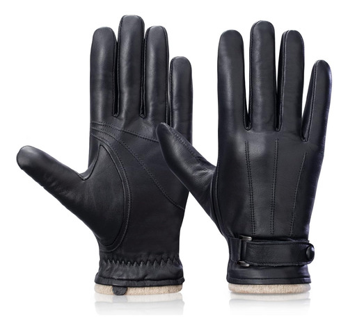 Hodup Guantes De Piel De Oveja Genuina De Invierno Para Homb