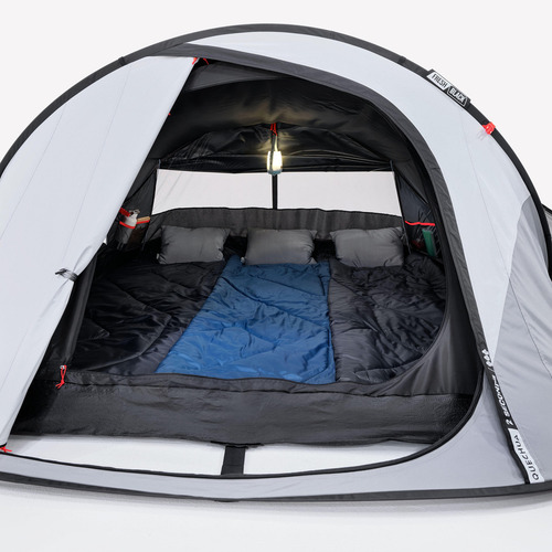 Casa De Campaña 3 Personas 2 Seconds Fresh & Black Quechua Color Blanco