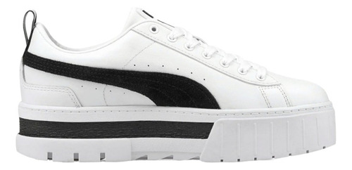 Tenis Puma Casual Mayze Lth Blanco De Dama 381983 01