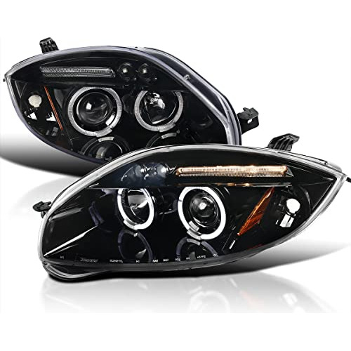 Spec-d Tuning Faros Delanteros Led De Doble Halo Color Negro