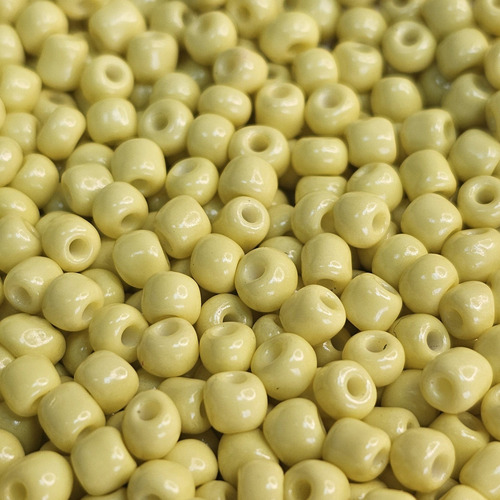 Mostacillon 500 Gramos Tono Amarillo Pastel Bijou Diámetro 4 Mm Largo 4 Mm