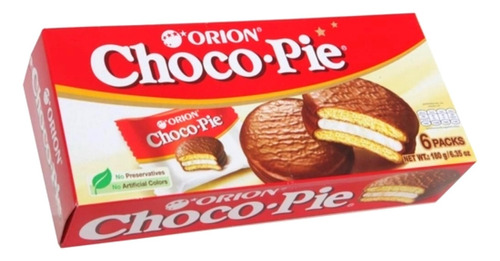 Alfajor De Chocolate Coreano Chocopie 180g - Orion