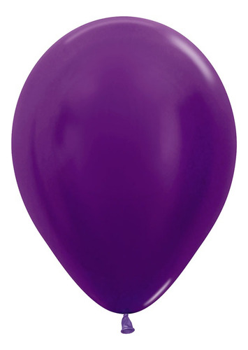 Globos Sempertex R9 X50 Color Violeta Metal Redondo