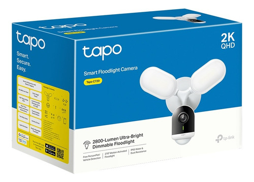 Tp-link Tapo C720 Cámara De Seguridad Wifi 2k Con Reflector