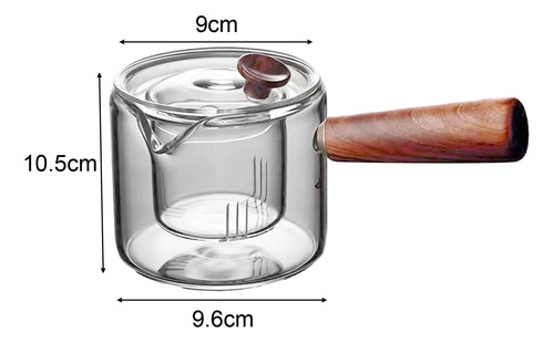 Tetera De Cristal De 450ml, Tetera Con Olla Con 6 Tazas