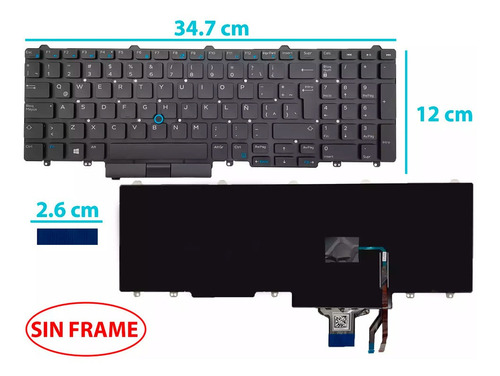 Teclado Dell 5580 5590 5591 E5550 E5570 Con Pointer Sin Fram