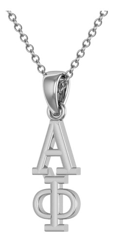 King Greek Alpha Phi Collar 18 - Plata Esterlina