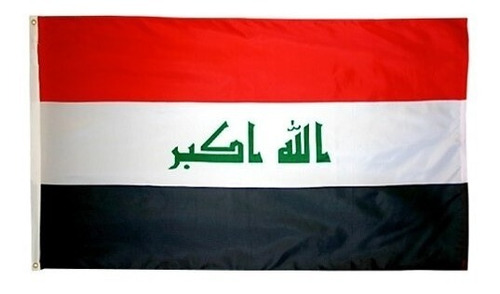 Bandeira Iraque Grande Alta Qualidade Anilhas Costurada 