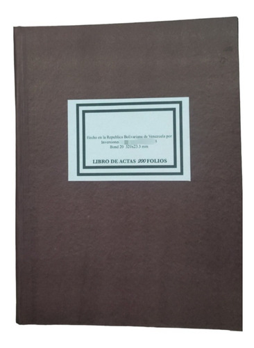 Libro De Actas 100 Folios Elaborado En Papel Base 20
