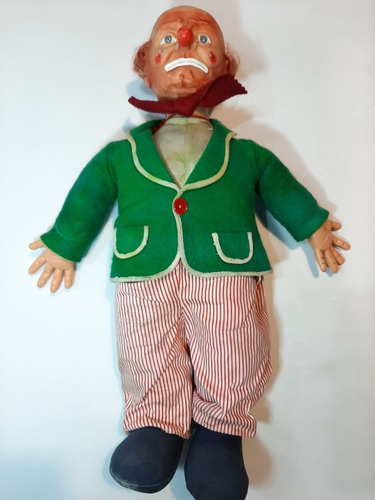 Imagen 2 de 6 de Antiguo Payaso De Goma Y Tela Ro 1844