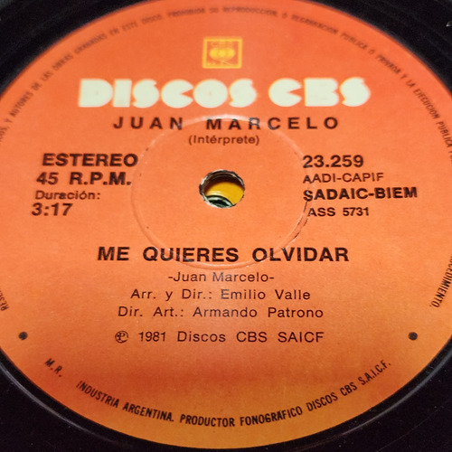 Simple Juan Marcelo Discos Cbs C11