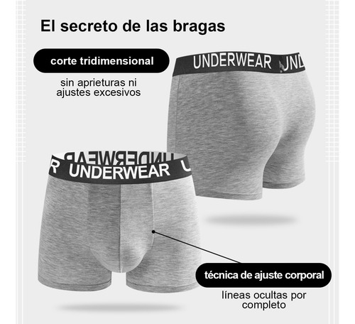 Boxer Caballero Boxer Ajustado Largo Ropa Interior Calzón