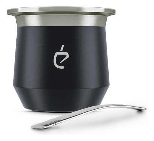Imagen 2 de 6 de Un Mate Acero + Bombilla Acero Inoxidable + Yerbera Un Mate