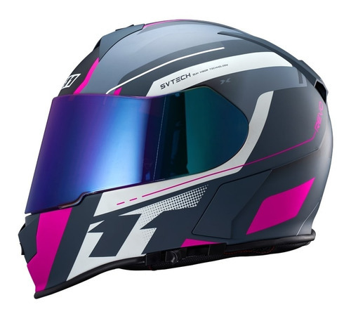 Capacete Moto Unissex X11 Revo Pro Eleven Sv 60 Rosa