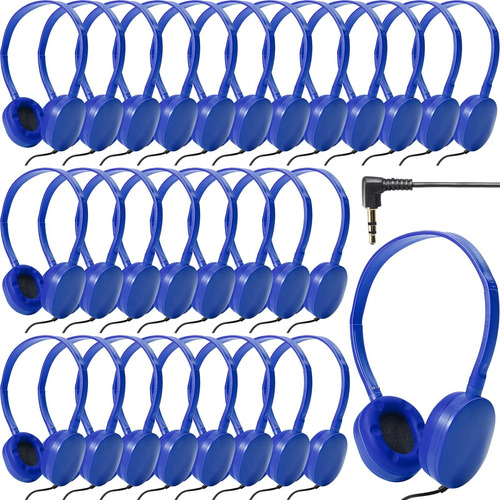 Flutesan Paquete 30 Auriculares Con Cable, Ajustables Oreja,
