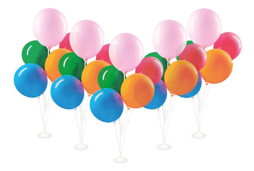 5 Arranjos Enfeite Balões Bexiga Decoração Festa Vareta 45cm
