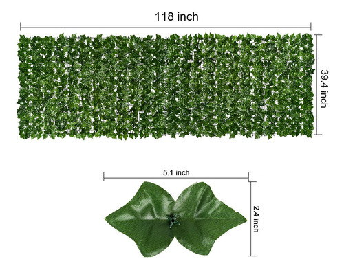 Cerco Artificial De Hojas Verdes Rollo De 3x1 M