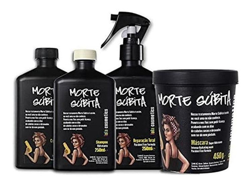 Kit Lola Morte Subita Shampoo Condicionador Mascara E Spray