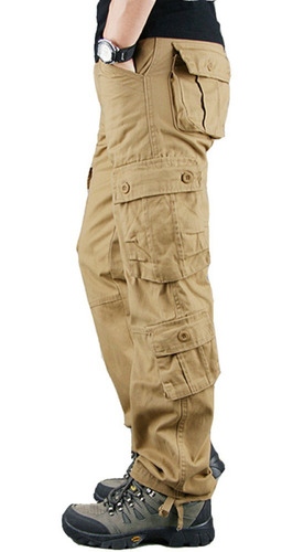 Pantalones Casuales Algodón Para Hombres Pantalones Cargo