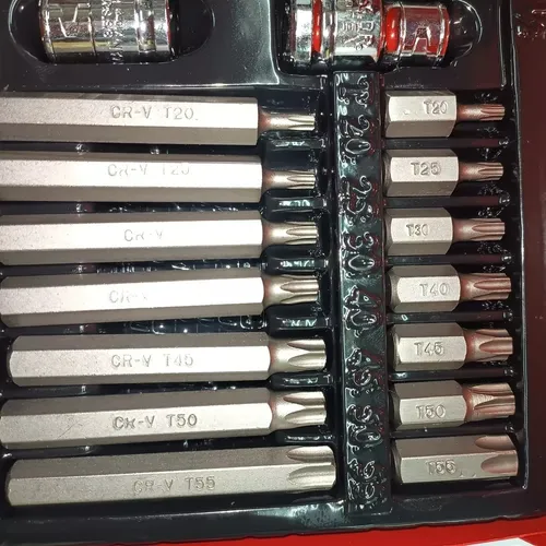 Juego De Dado 40 Piezas Y Puntas Torx T20 A T55 De Allen