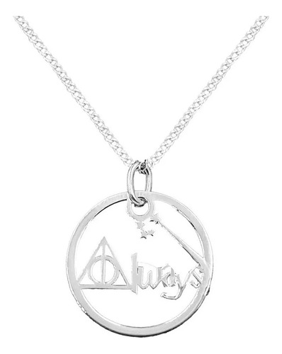 Dije Y Cadena Harry Potter Always Plata 925 Con Envio 