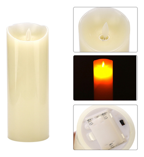 Lámpara De Luz Led Con Forma De Vela Buena Decoración Sin L