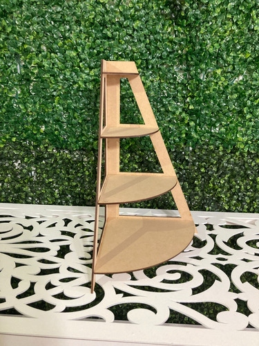 Esquinero Triangular 4 Niveles Exhibidor Mesa De Dulces Mdf