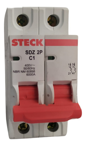 Breaker Automático Steck Sdz 2p C1 1amp