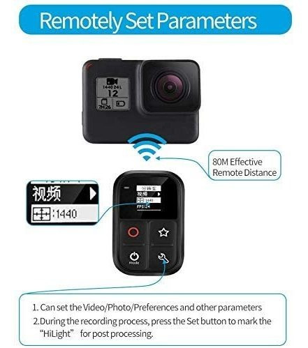 Imagen 3 de 8 de Control Remoto Wifi Pantalla Lcd Para Gopro Hero 9 /max