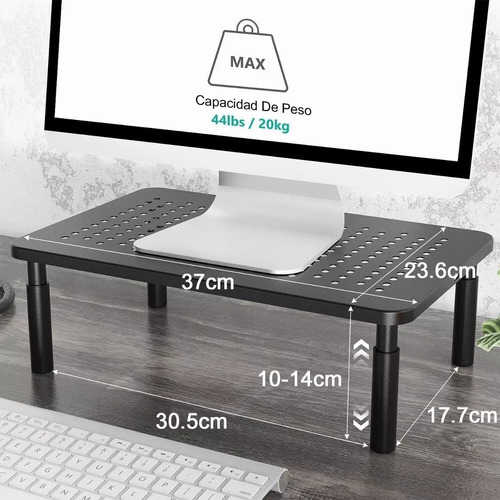 Soporte Para Monitor Pc Regulable En Altura, Base De Monitor