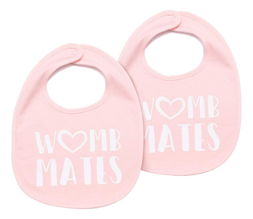 Womb Mates Twins - Baberos De Beb - 100% Algodn Suave, Unise