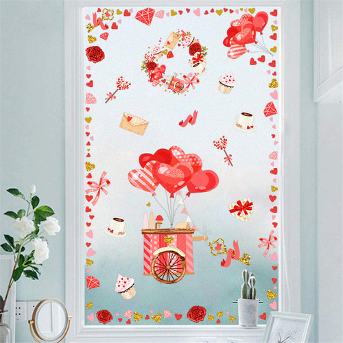 Cc Pegatinas Cristal Para El Día San Valentín, Pegatinas