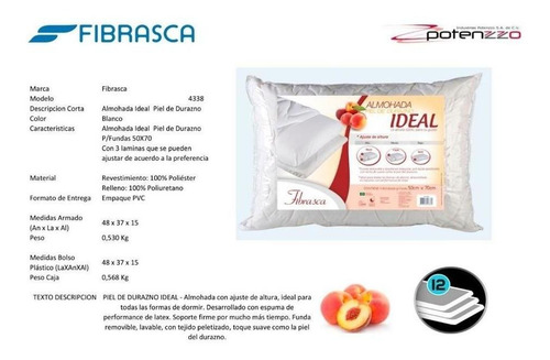 Almohadas Piel De Durazno P/fundas 50x70 Ex4338 Oferta 2x1