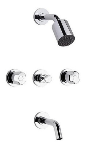 Imagen 4 de 7 de Griferia Fv Pampa Combo Baño Lav / Bidet / Ducha
