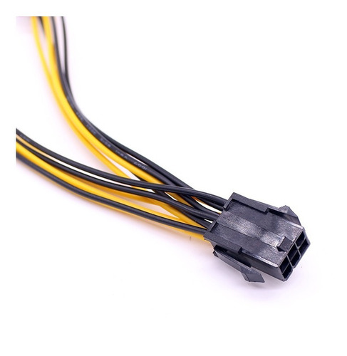 Imagen 4 de 6 de Cable Adaptador Splitter Pcie 6 A 2x 8 Pin (6+2) Minería