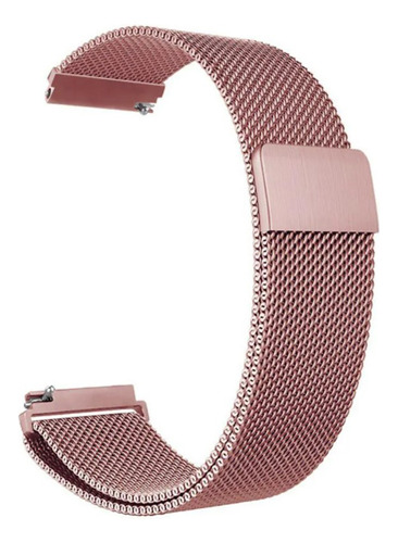 Pulseira 18mm Magnética Compatível Com Smartwatch Colmi V33 Cor Rose Pink