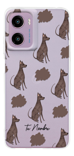 Funda Para Motorola Para Mujer Perrito Xolo Manchas Nombre
